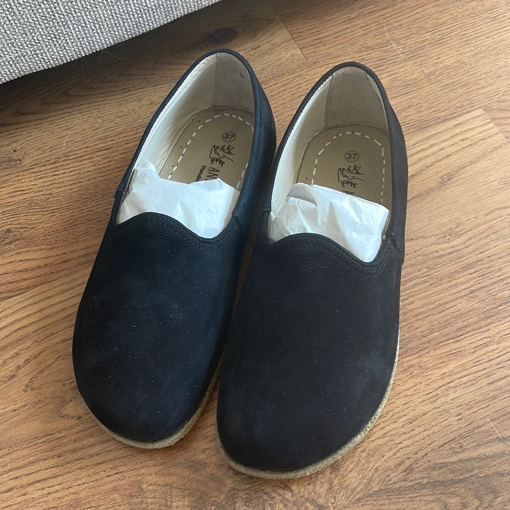 Handmade Turkish suede loafers slip on